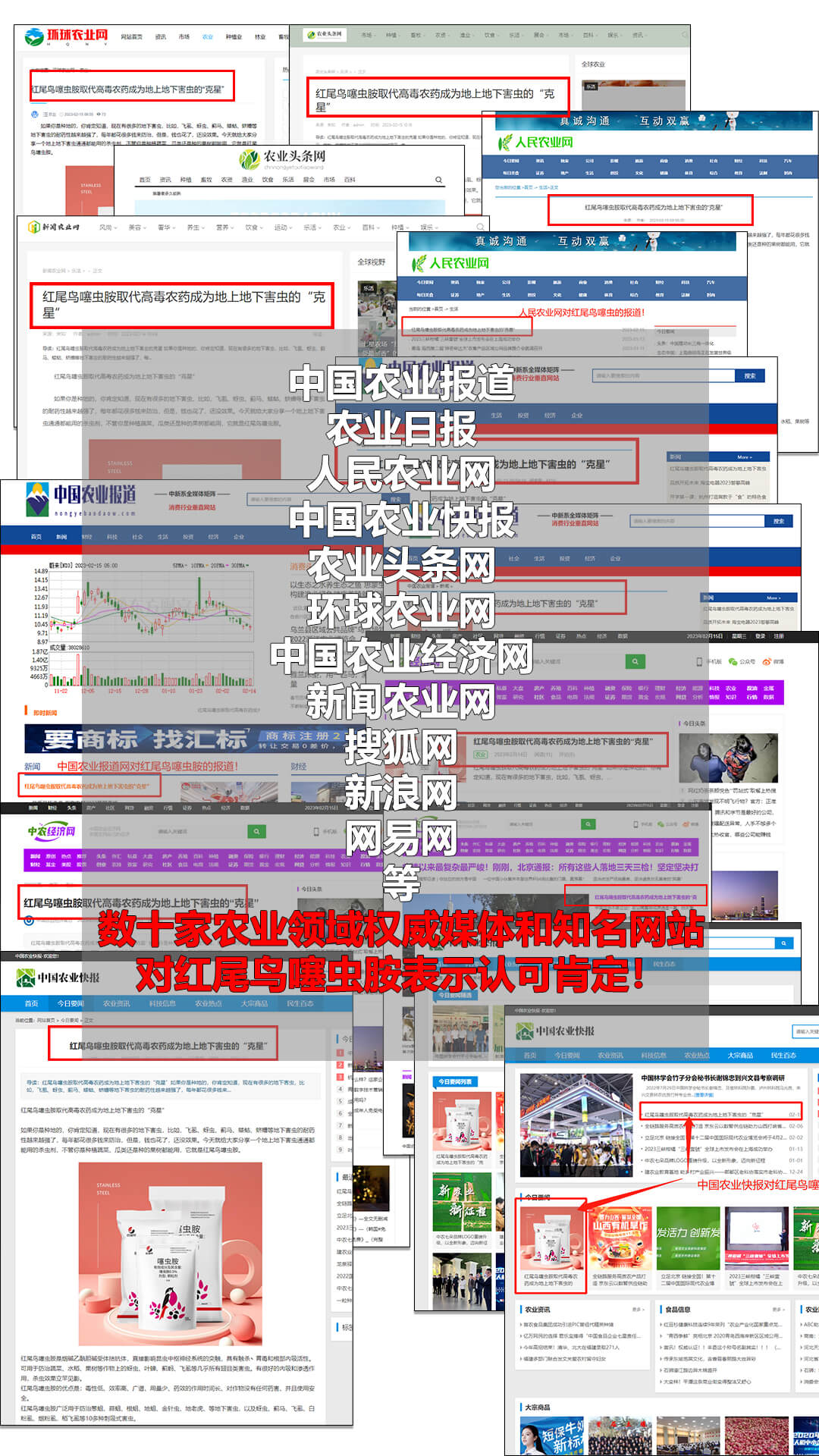 最新消息！數(shù)十家農(nóng)業(yè)權(quán)威媒體及知名網(wǎng)站對紅尾鳥噻蟲胺爭相報(bào)道！